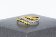 9 karaat bicolor damesring - 16,3 mm