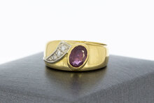 18 karaat gouden dames pinkring - 14,3 mm