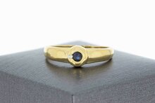 Edelsteen goud ring dames 18 karaat - 19,4 mm