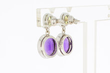 Edelsteen oorbellen 18 karaat  - 2,5 cm