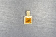 14 karaat edelsteen dames hanger - 2 cm