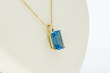 18 karaat goud Topaas dames hanger - 2,2 cm