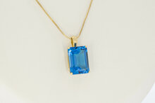 18 karaat goud Topaas dames hanger - 2,2 cm