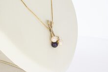 18 karaat Parel dames kettinghanger - 3,1 cm