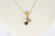 18 karaat Parel dames kettinghanger - 3,1 cm