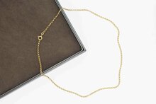 Jasseron Choker 14 karaat goud - 43,6 cm