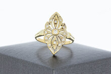 Vintage 14 karaat diamant dames ring - 17,7 mm