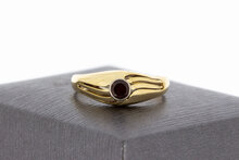 Solitairring 14 karaat goud - 17,9 mm