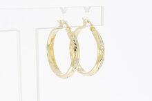 Gefigureerde 14 Karaat Creolen - 2,5 cm