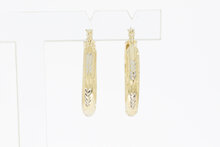 Gefigureerde 14 Karaat Creolen - 2,5 cm