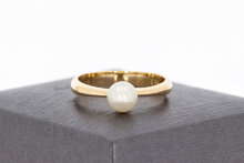 Dames Parelring 14 Karaat goud - 18,5 mm