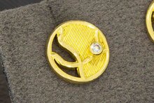 18 Karaat gouden diamant oorknoppen - 0,9 cm
