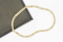 14 Karaat gouden Tank Collier - 42,2 cm