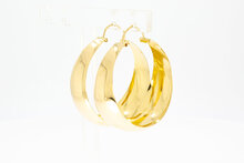 Brede 18 Karaat gouden Creolen Dames - 4,4 cm