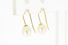 14 Karaat Parel oorhangers dames - 1,9