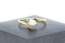 14 Karaat geelgouden Parel ring dames- 18,3 mm