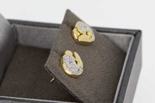 Diamant Oorstekers 14 karaat goud