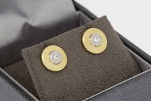 14 karaat gouden diamant oorknoppen dames