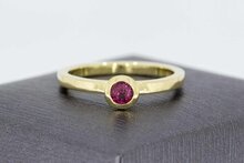14 Karaat goud Robijn ring - 18,5 mm