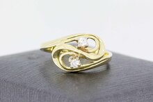 14 Karaat goud ring met Diamant - 17,1 mm