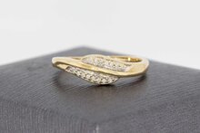 14 karaat goud Diamant ring - 17,7 mm