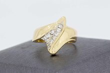 14 Karaat Zirkonia dames ring - 17,1 mm