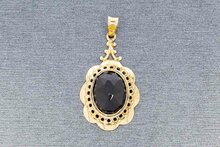 Vintage 14 Karaat gouden Granaat hanger