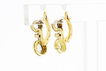 14 Karaat gouden diamant Oorhangers dames