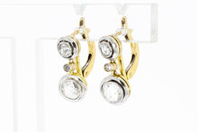 14 Karaat gouden diamant Oorhangers dames