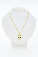 14 Karaat gouden edelsteen hanger dames