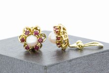 14 Karaat edelsteen oorbellen dames - 1,2 cm