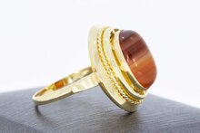 14 Karaat gouden Agaat ring - 21,1 mm