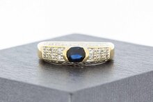18 Karaat edelstenen damesring - 16,4 mm