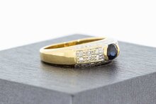 18 Karaat edelstenen damesring - 16,4 mm