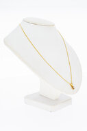 14 Karaat gouden hanger met Diamant
