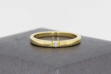 14 Karaat gouden diamantring - 17 mm