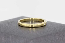 14 Karaat gouden diamantring - 17 mm