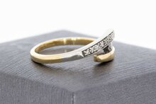 14 Karaat bicolor Diamant damesring - 18 mm