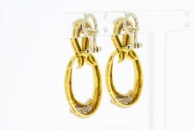 18 Karaat diamant Oorbellen dames -  3,9 cm