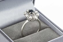 18 Karaat gouden Saffier damesring - 17,1 mm