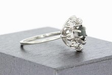 18 Karaat gouden Saffier damesring - 17,1 mm