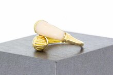 18 Karaat Opaal ring met Diamant - 17 mm