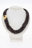 Granaten Collier met 14 Karaat sluiting - 36,5 cm