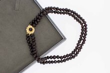 Granaten Collier met 14 Karaat sluiting - 36,5 cm