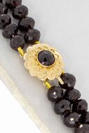 Granaten Collier met 14 Karaat sluiting - 36,5 cm