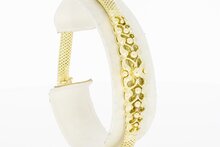 14 karaat gevlochten dames armband - 19,5 cm