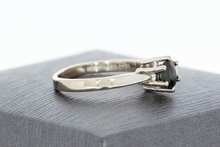 14 Karaat witgouden Saffier ring - 15,7 mm