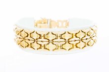18 karaat ros&eacute; gouden brede armband - 18,8 cm