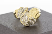 14 Karaat dames ring met Zirkonia - 19,6 mm