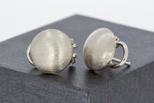 Oorclips 18 karaat wit goud - 1,2 cm